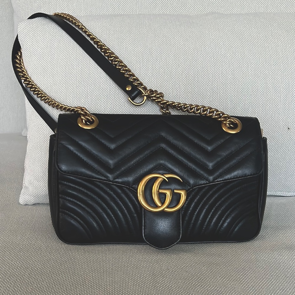 ‼️SOLD‼️GG Marmont small matelassé shoulder bag.